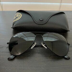 Ray Ban Aviator Black Large Metal Frame